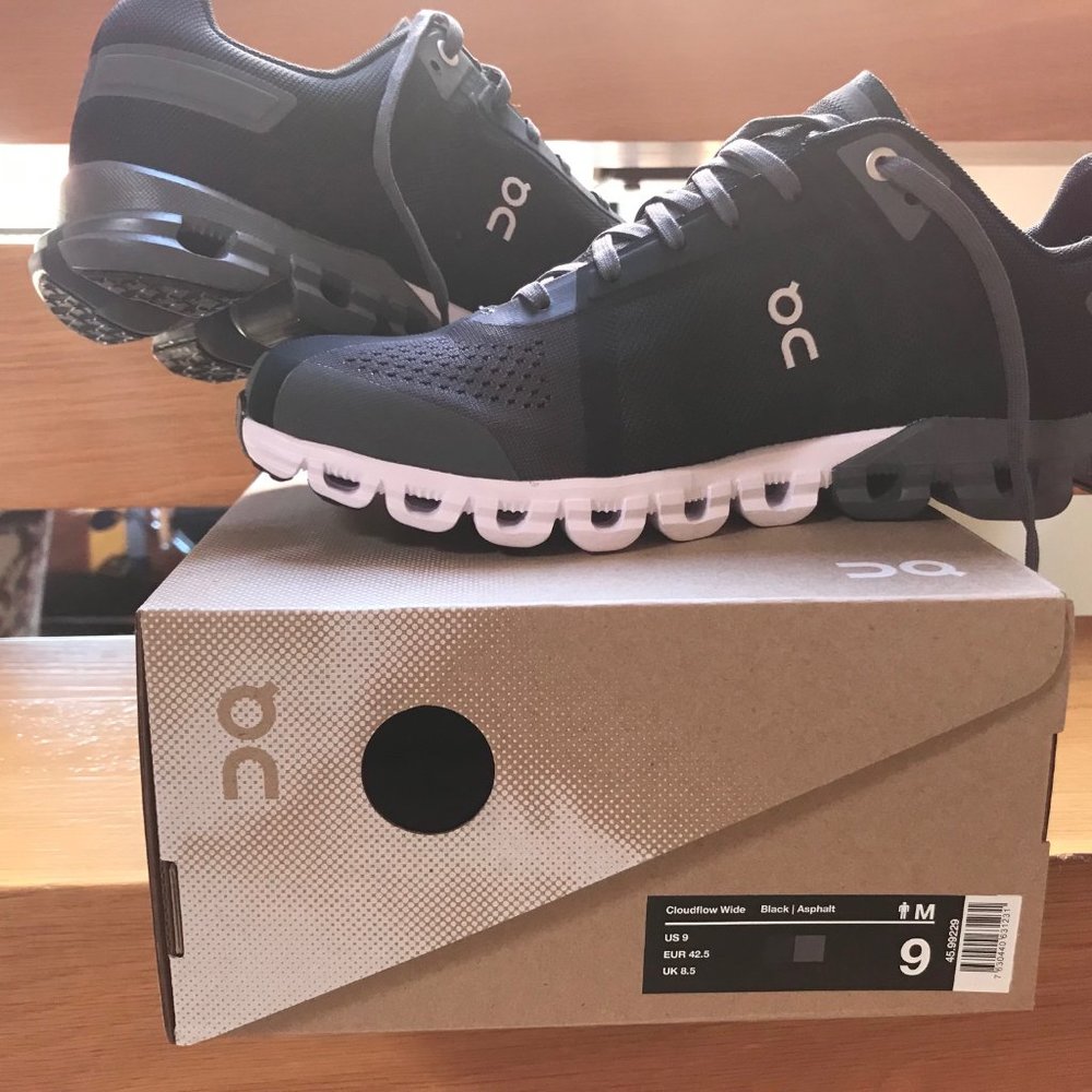 Brand New On Cloudflow Black | Asphalt (wide)